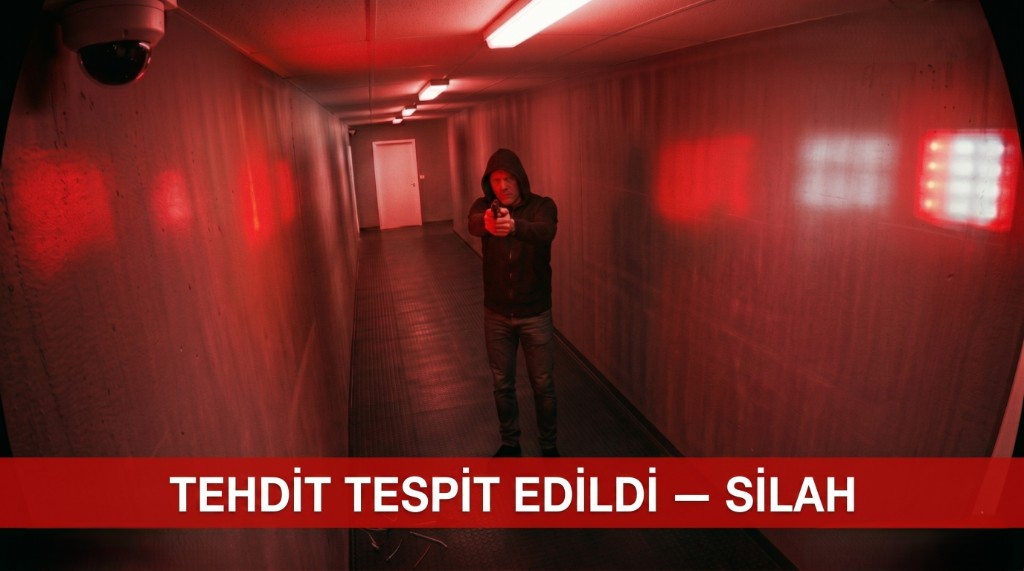 Vexa Guard kamera ekranı — güvenlik ekibine anlık bildirim gönderildi
